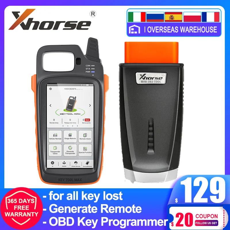 Оригинальный Xhorse VVDI Key Tool MAX Mini OBD программатор частоты чип для создания