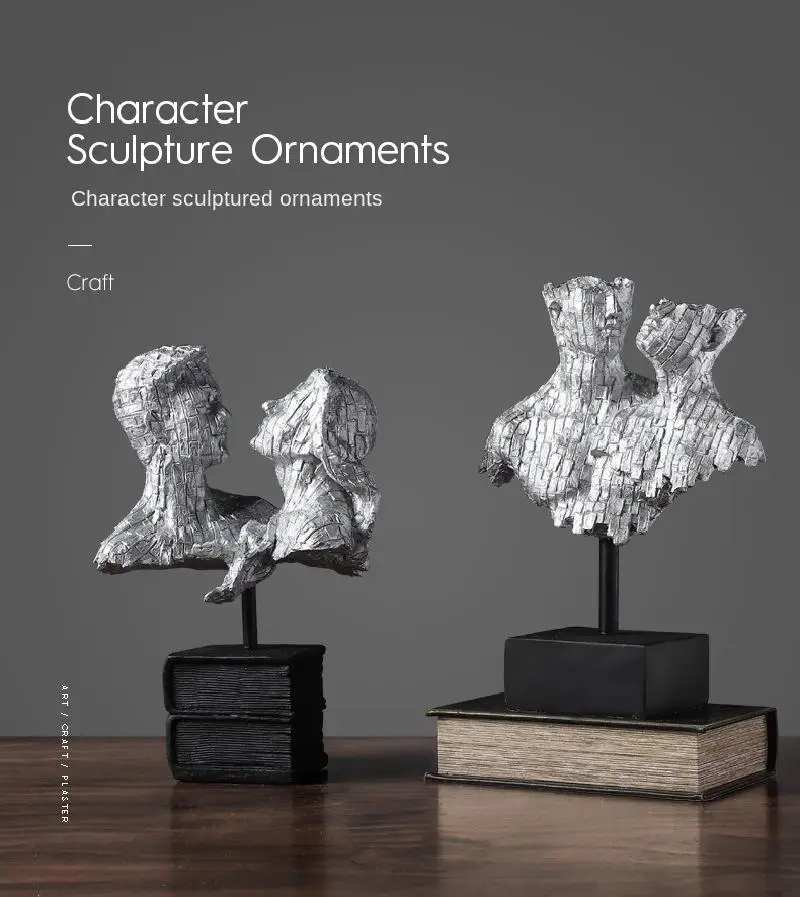 

Nordic Creative Human Face Crafts Resin Decoration Character Sculpture Decoration Living Room Entrance Wine Cabinet Decoration