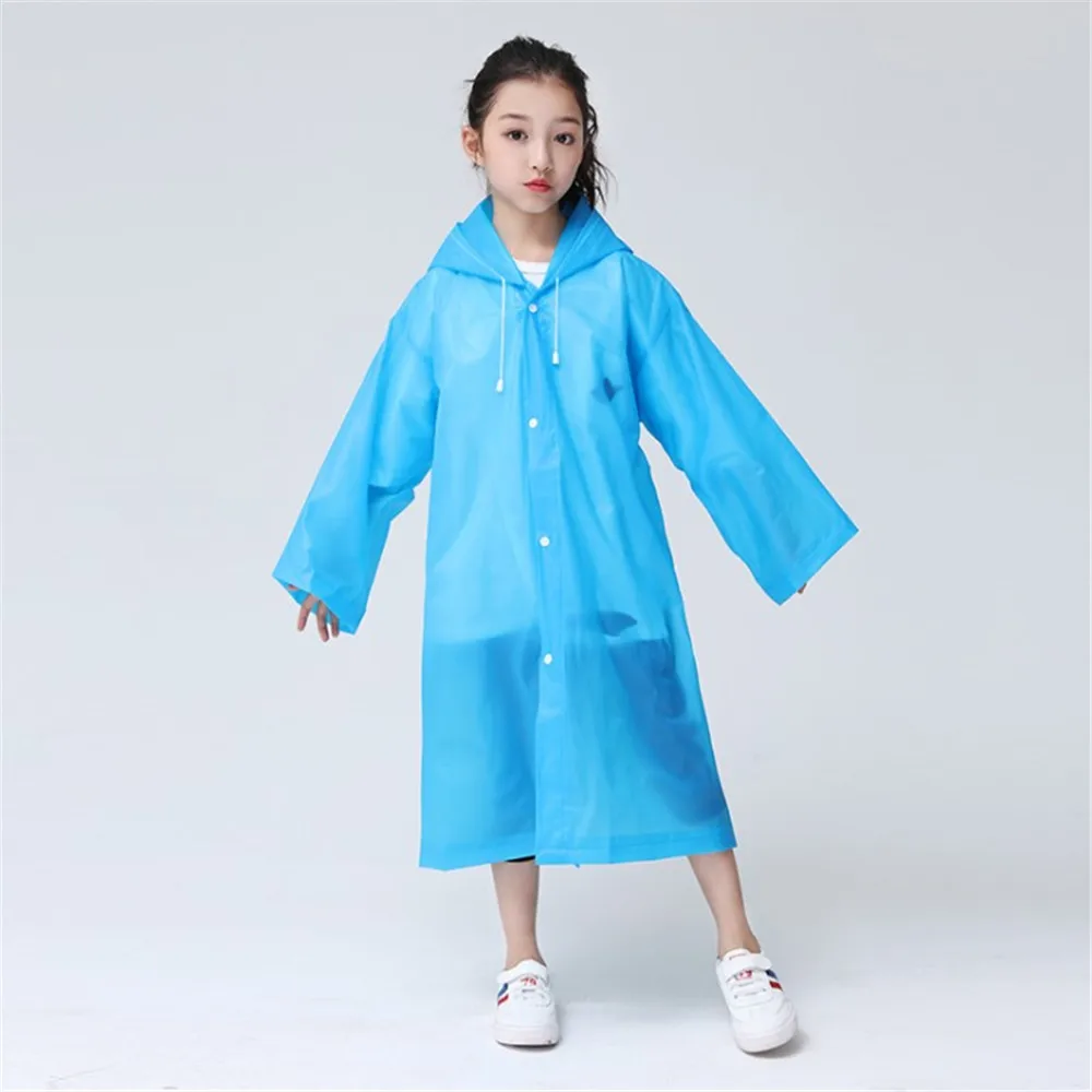 Child Raincoat Transparent Waterproof Girl And Boy Rainwear Outdoor Hiking Travel Rain Gear Coat For Children Fashion | Детская одежда