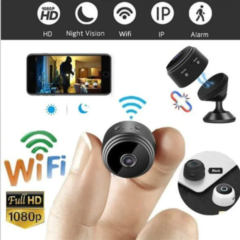 A9 Mini Full-HD 1080P Small Wifi Camera Wifi IP Mini Camera IR Night Vision Micro Camera Motion Detection Camera Support TF Card