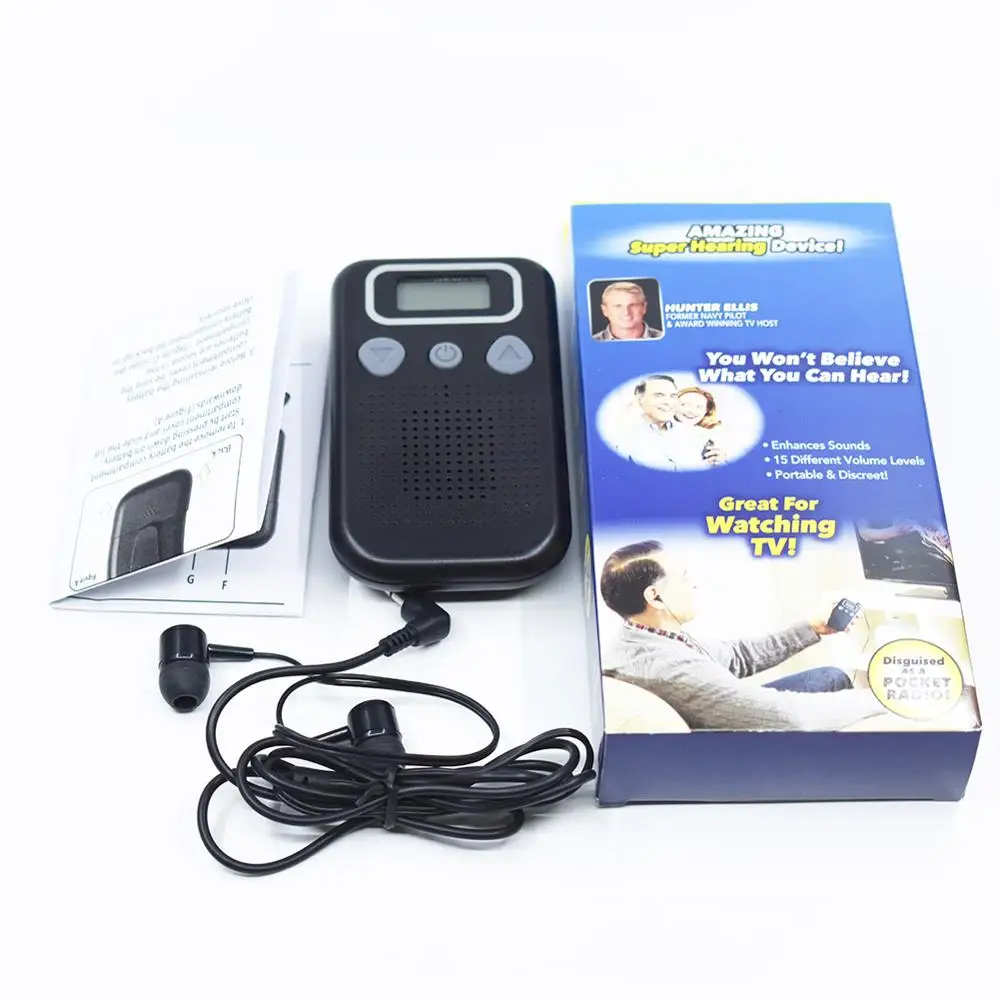 Горячая продажа регулируемый портативный небольшой усилитель звука слуховой