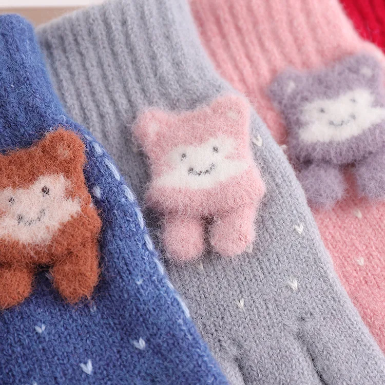 Перчатки детские зимние вязаные с пальцами От 3 до 6 лет 2019 | и варежки