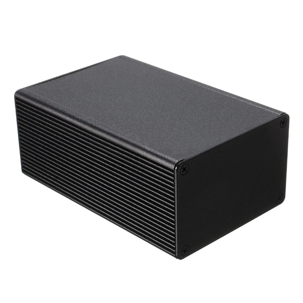 

100*66*43mm Black Aluminum Electronic Box Instrument Meter Enclosure Case
