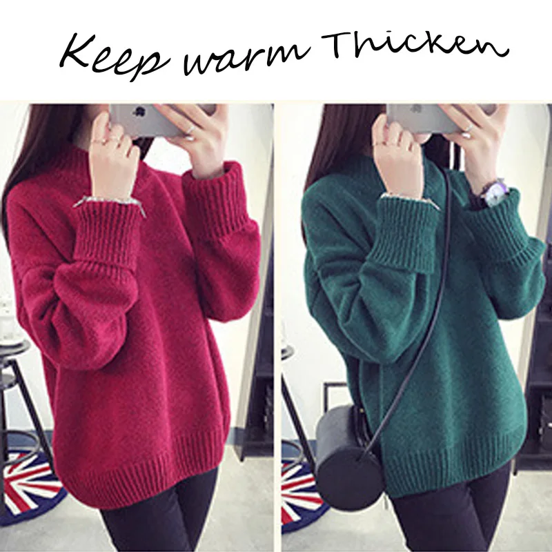 Зимняя одежда для девочек вязаный свитер пальто с длинным рукавом и круглым