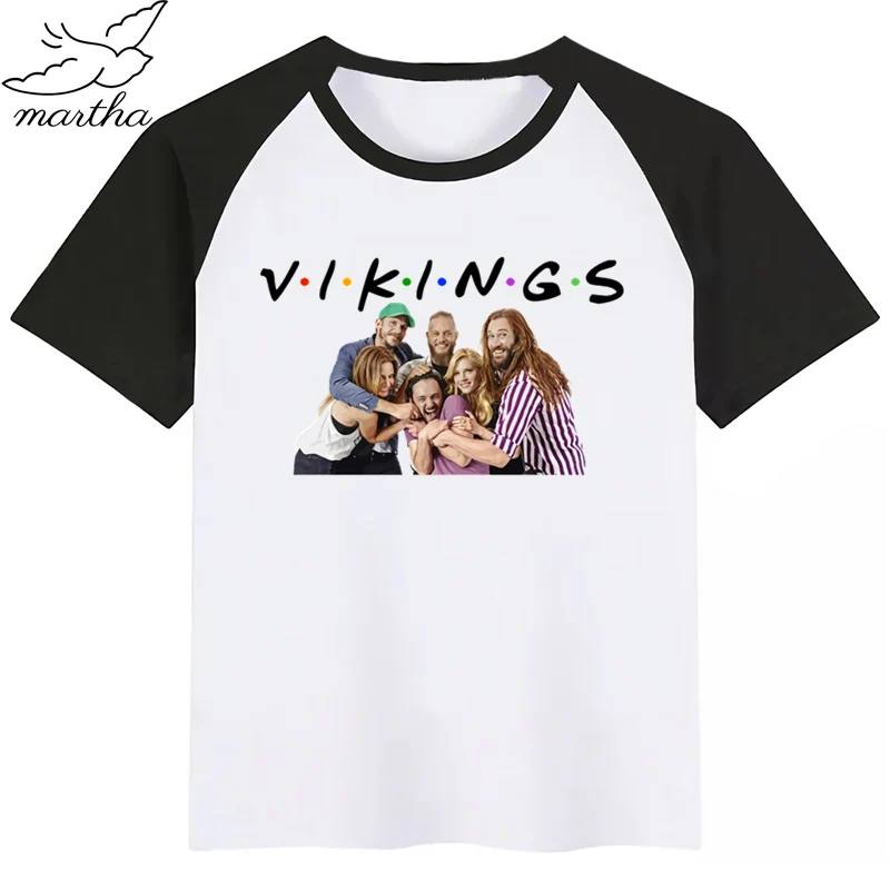 Футболка для маленьких мальчиков и девочек с изображением викингов детский топ