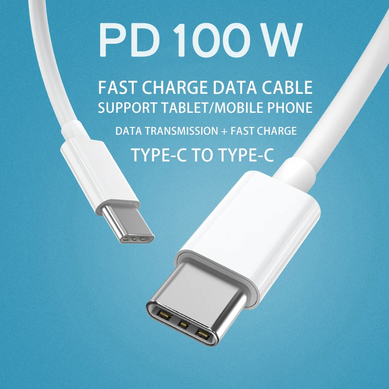 

BaySerry PD 100W 5A USB C to USB Type-C Cable QC 4.0 Fast Charge Cable for Samsung S21 S9 Xiaomi for Macbook iPad Pro USB C Cord
