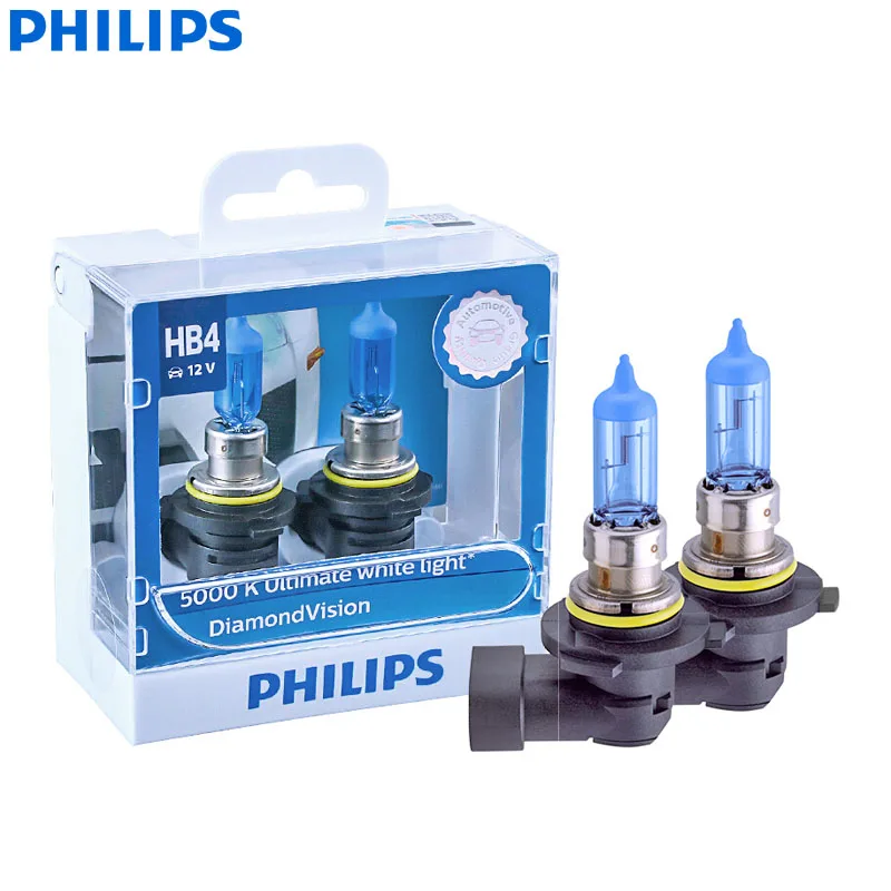 Philips Diamond Vision 9006 HB4 12V 60W P22d 9006DVS2 5000K холодный белый автомобиль галогенные фары