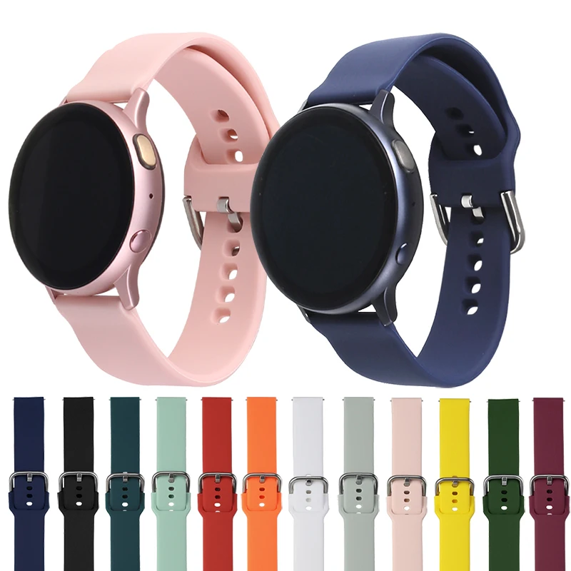 Ремешок силиконовый для Samsung Galaxy Watch 3 Active 2 Huawei GT 2E GT2 GT2E Pro Amazfit Pace BIP 46 мм спортивный