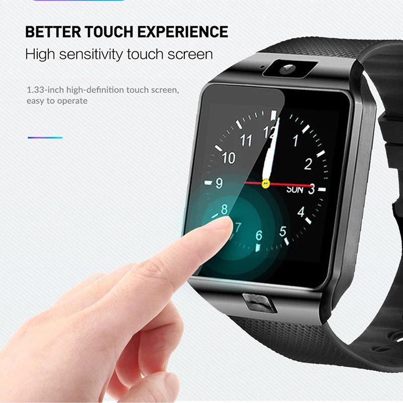 

DZ09 Relgios inteligentes With SIM TF Card Camera Square Smart Watch For Men Call Phone Message Push Reminder Women Smartbrace