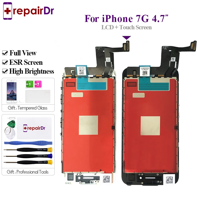

Tested HD ESR LCD Display Digitizer for iPhone 7 7 Plus Lcd Touch Screen Assembly For iPhone 8 8 Plus Lcd Screen No Dead Pixel