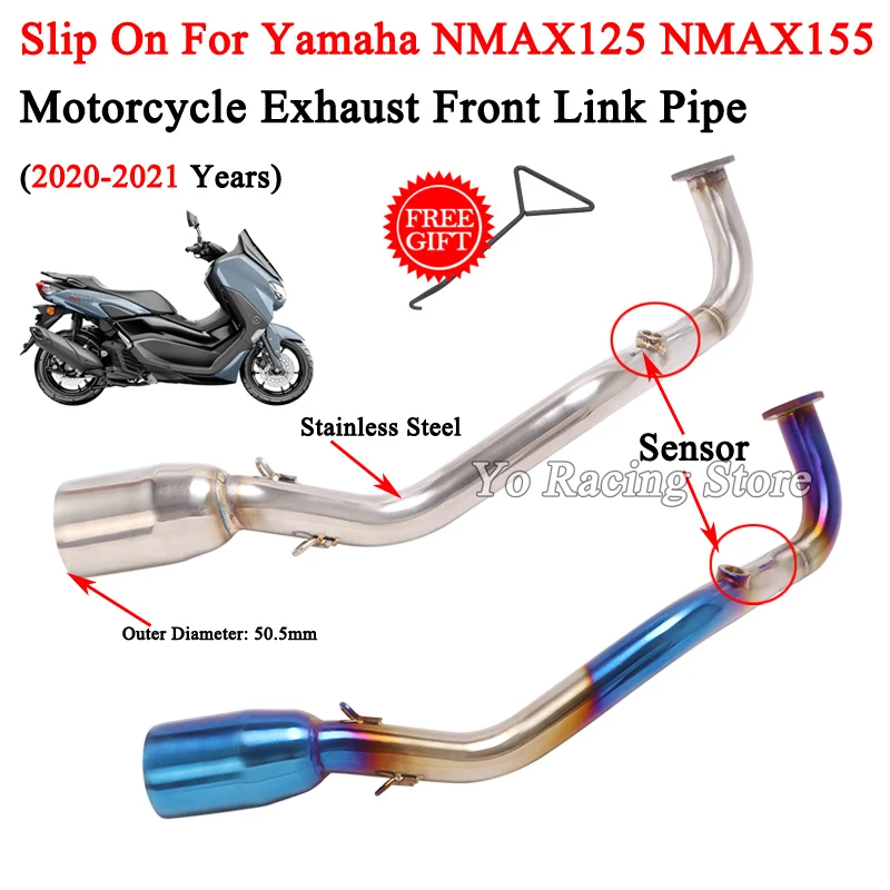 

Motorcycle Exhaust Escape System Modify Muffler 51mm Front Link Pipe Slip On For YAMAHA NMAX125 NMAX155 NMAX 125 155 2020 2021