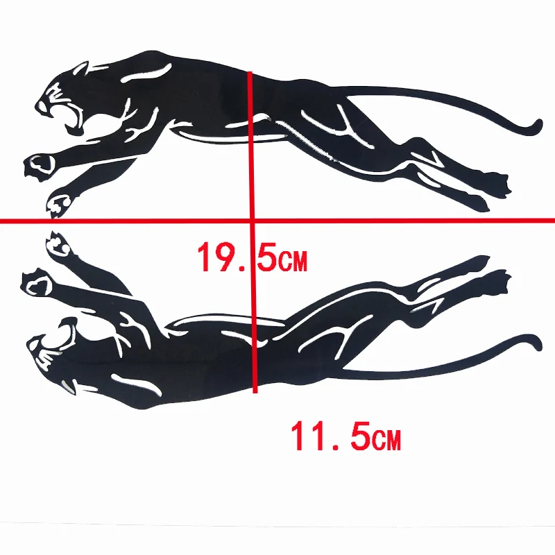 1 пара 19 см светоотражающая виниловая наклейка в виде леопардовой Пантеры для