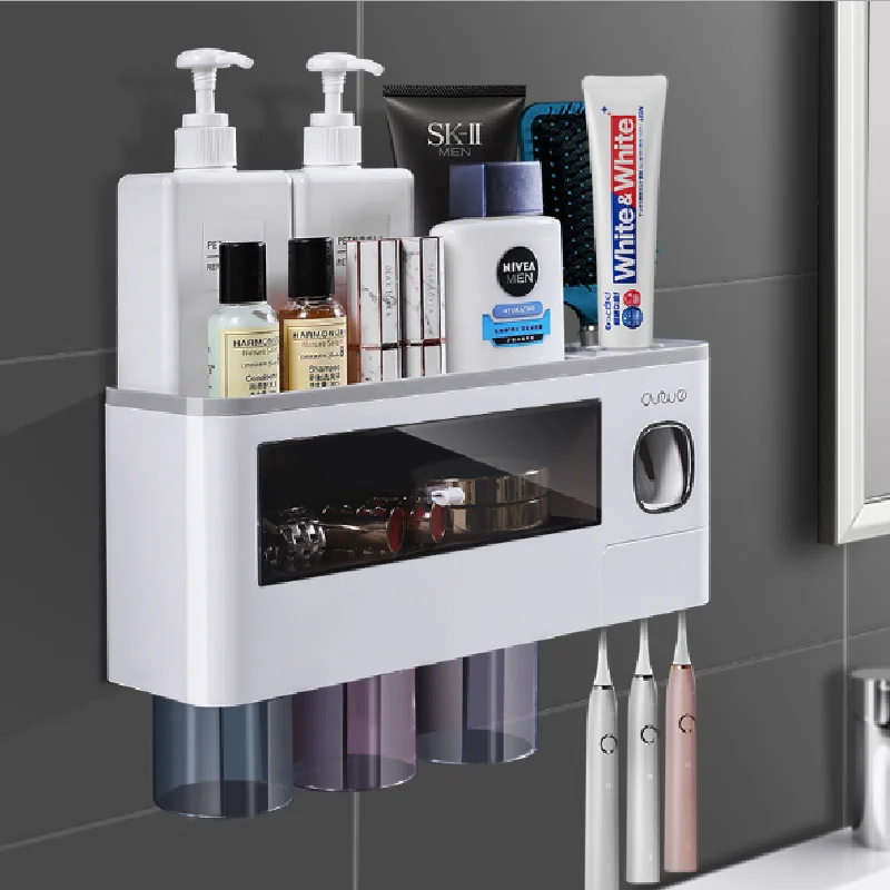 Набор аксессуаров для ванной органайзер держатель зубных щеток Автоматический