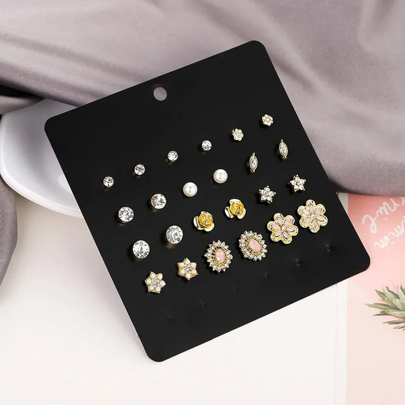 

Fashion Earring Set for Women Classic Pearl Crystal Stud Earrings Stars Moon Leaves Unusual Earrings Jewelry 2020 New Trend Gift