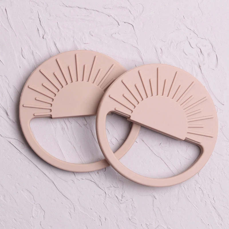 Mordedores de silicona para beb&eacute;, anillo de dentici&oacute;n para roedores, juguete calmante para el dolor, mordedor Natural para dejar de chupar, 1 unidad-4