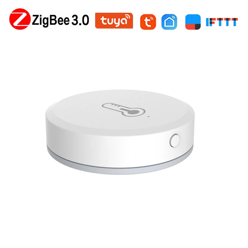 

Датчик температуры и влажности Tuya ZigBee3.0, комнатный гигрометр, термометр, работает с Alexa Google Assistant, Tuya Zigbee Hub