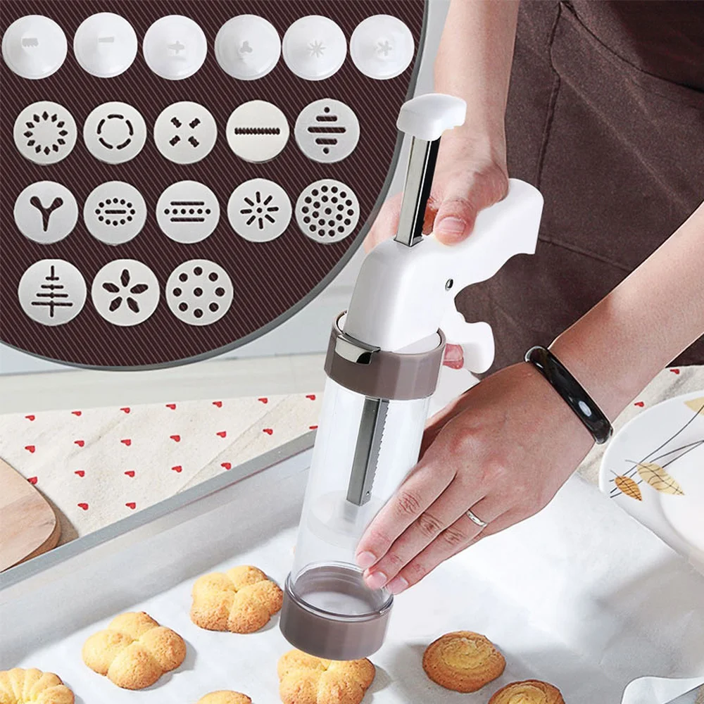 

Cookie Press Kit - Cookie Press Making Gun Biscuits Cake Mold Cookie Press Maker Machine Dessert Decoration