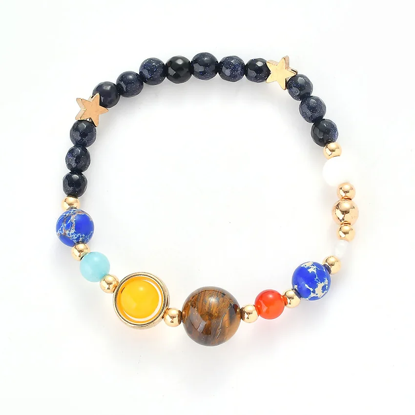 Вселенная планеты бусины браслеты и модные украшения натуральная Солнечная