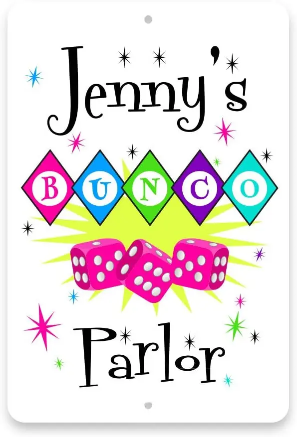 Персонализированный металлический знак для гостиной Bunco