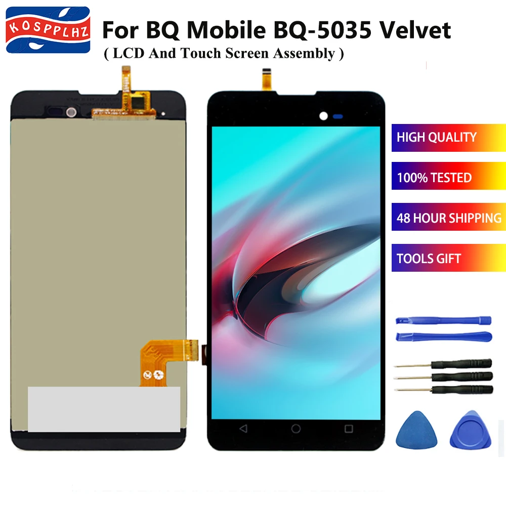 ЖК дисплей для BQ Mobile 5035 Velvet BQS BQ5035 + сенсорный экран 480x854|Экраны мобильных