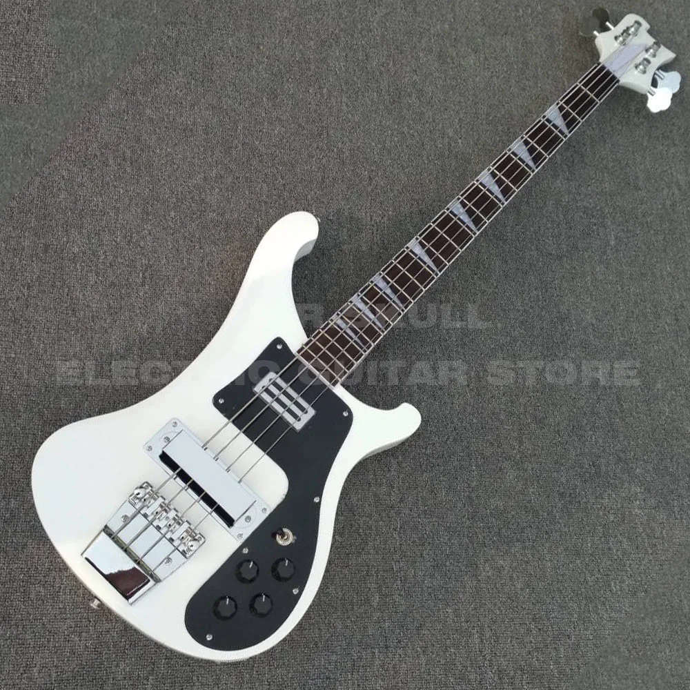 Ricken electric bass store высокое качество белая отделка backer 4003 бас индивидуальный логотип hardcase