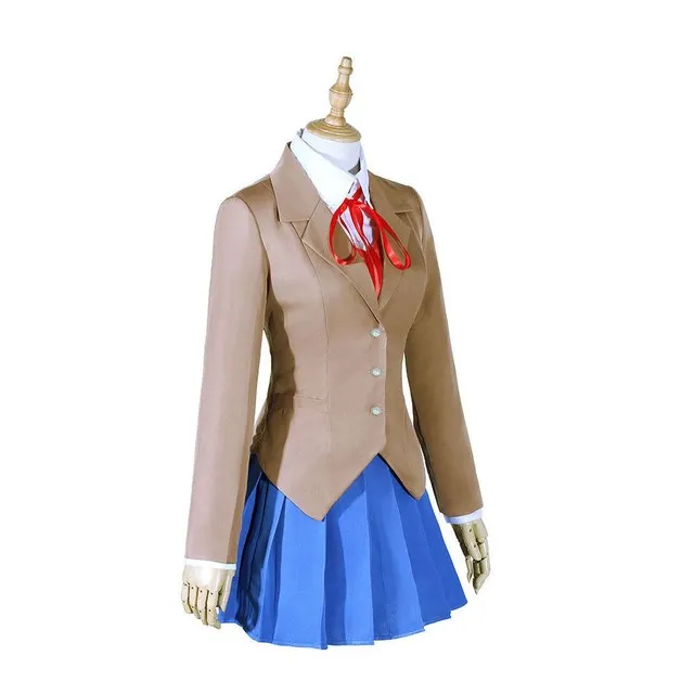Ролекос доки Литературный клуб Моника Косплей Sayori Yuri Natsuki Костюм Школьная форма