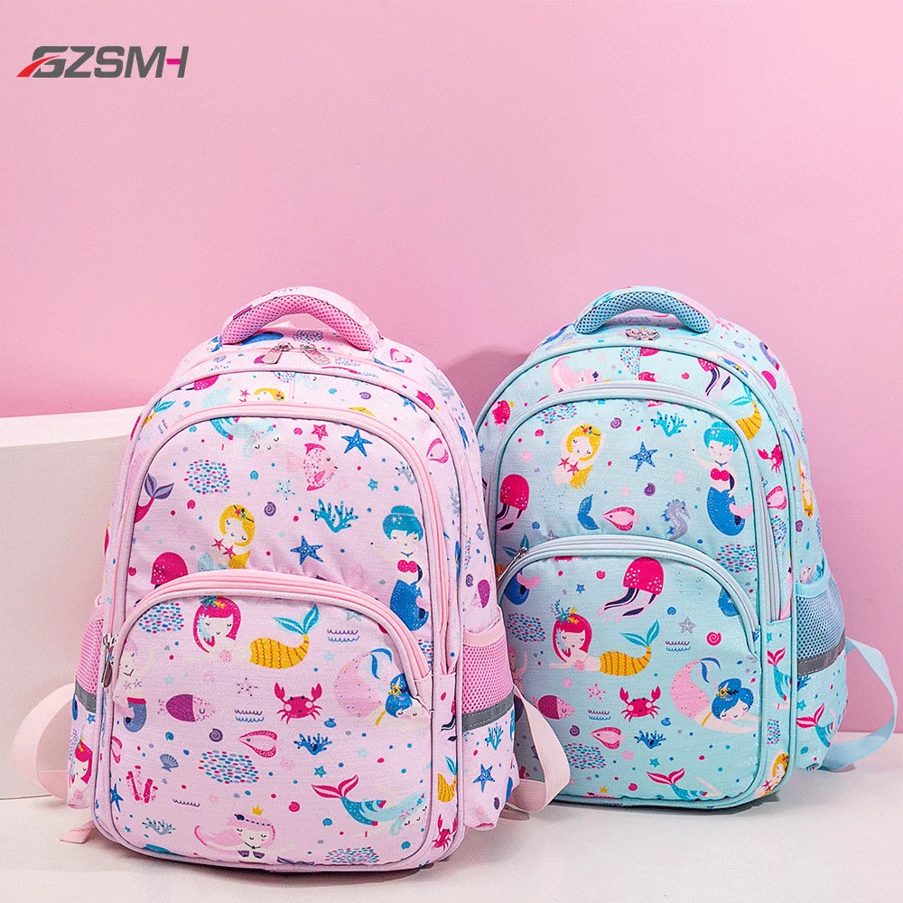 

Children Waterproof Blue Backpacks Big Capacity Black School Bags for Girls Students Kawaii Animated Multifunctiona Book BackBag