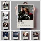 Минималистичный постер супергероев Marvel, Мстители, Тор, Локи, Картина на холсте, Настенная картина, картина для гостиной, кабинета, Современный домашний декор
