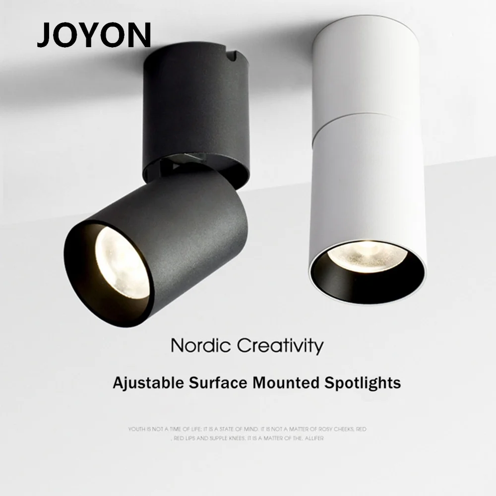 

LED Surface Mounted Spotlight Adjustable Foldable Non-opening 7W12W 360-degree Rotating Surface Mounted Moving Head Spotlight