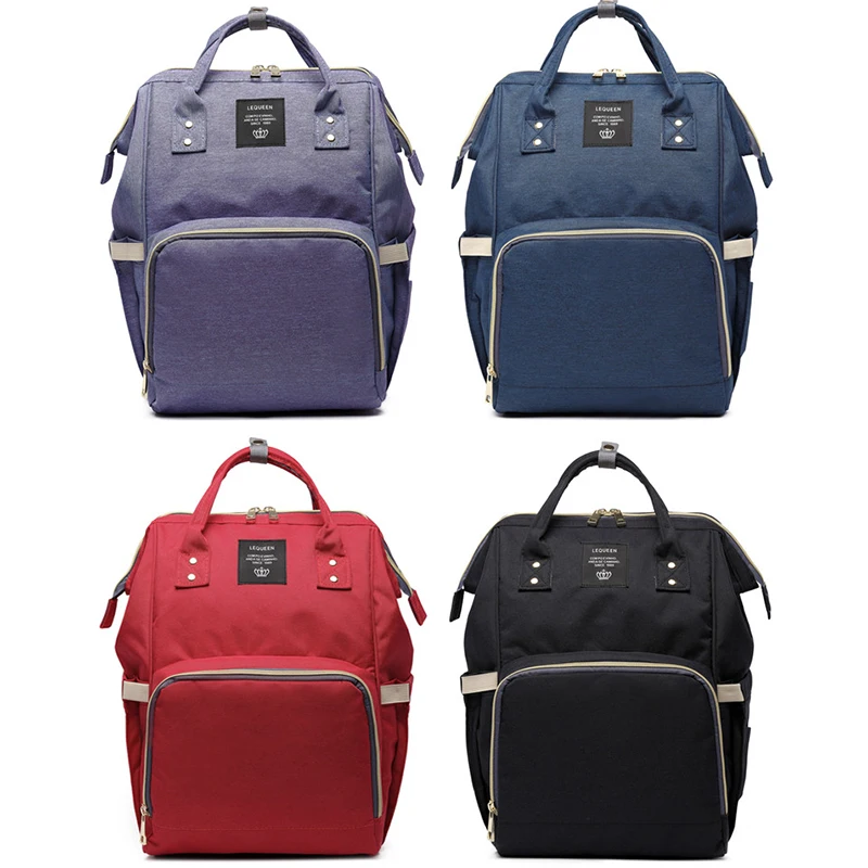 Сумка для подгузников lequeen вместительный дорожный рюкзак мам детских