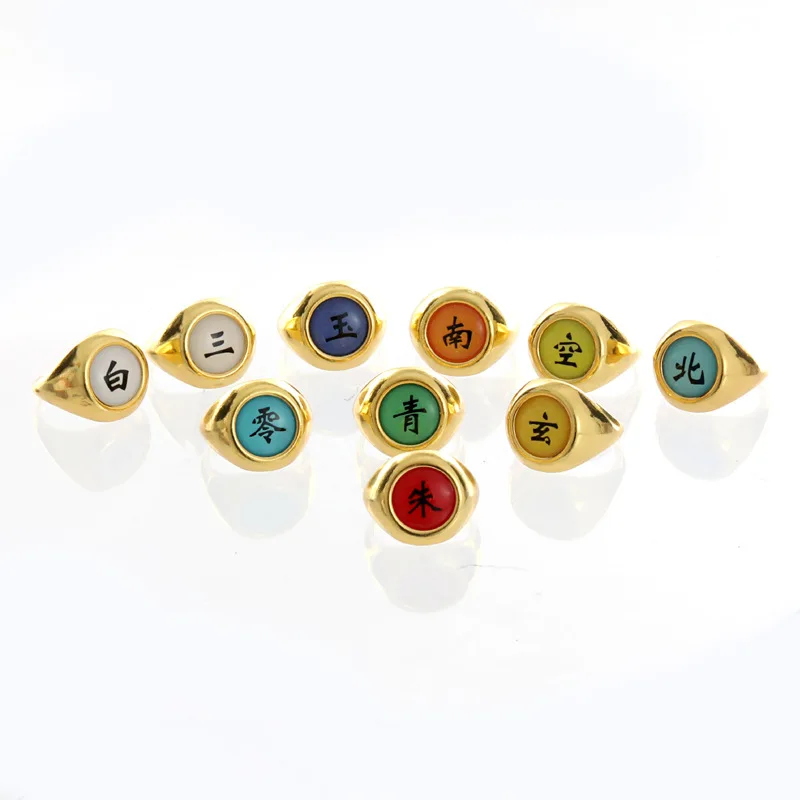 

NARUTO Fashion Japan Anime Sasuke Uchiha Zhu-Rings Akatsuki Members Cosplay Accessories Prop Kakshi Ring Uchiha Itachi