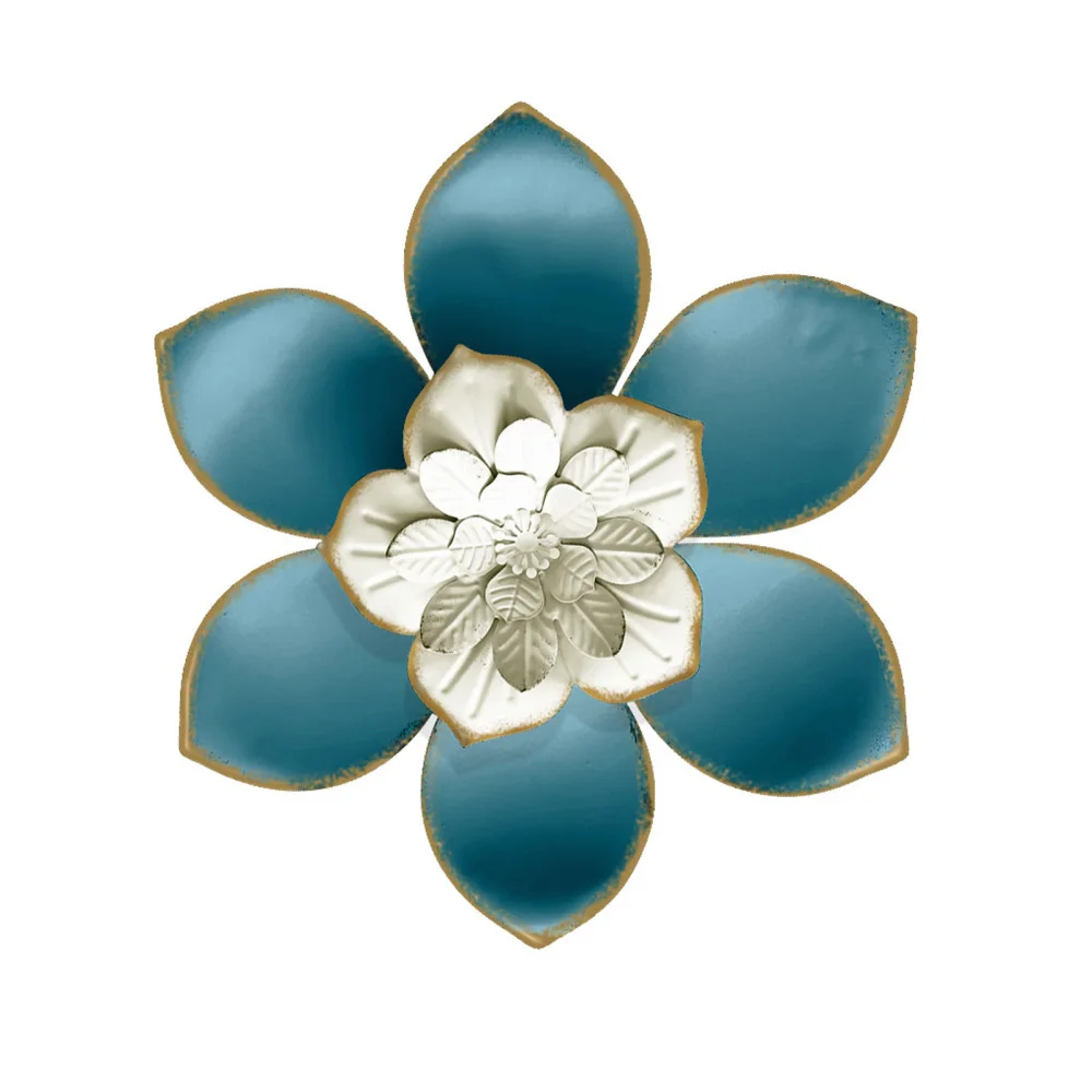 

Металлический Настенный декор в виде цветка для гостиной, дивана, крыльца, подвесное украшение в скандинавском стиле, белая Подвеска для до...