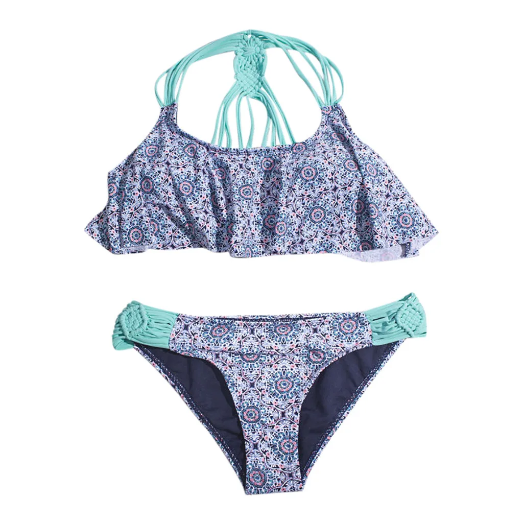 SAGACE 2020 новинка высокая талия бикини маленький цветочный принт Раздельный ремень