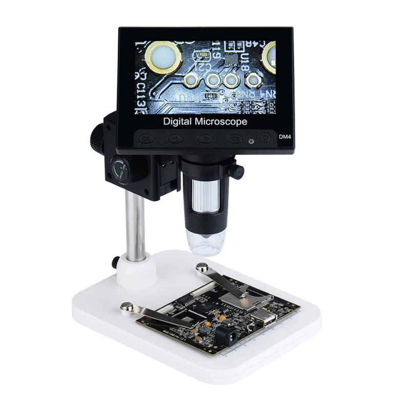 Цифровой электронный микроскоп работа от USB ЖК дисплей DM4 4.3&quot с адаптером