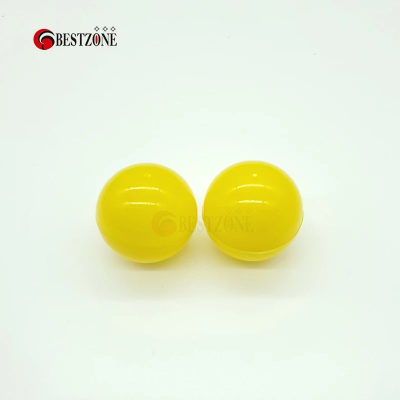 Пустые пластиковые игрушечные капсулы 20 шт./лот диаметр 40 мм желтые мягкие