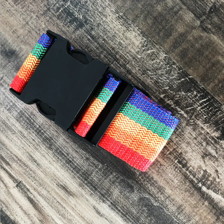 RAINBOW Регулируемые дорожные ремни для багажа, нейлоновые ремни для чемоданов, дорожные сумки, аксессуары для кемпинга, автомобильный багаж s Viaje Box - Цвет: RAINBOW