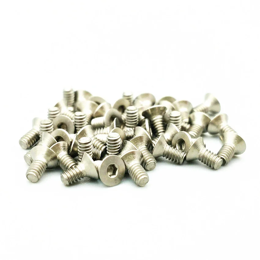 Титановый Болт M3 x6 25mm плоская головка шестигранная розетка оригинальный серый