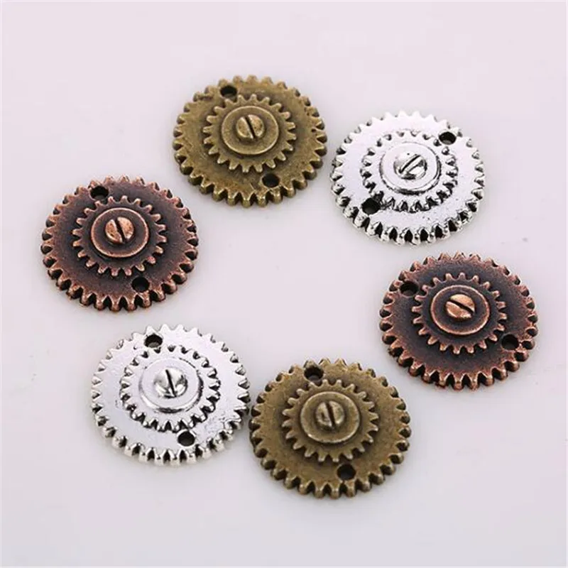 20 шт./пакет 18 мм старинные металлические брелоки в стиле стимпанк DIY моды