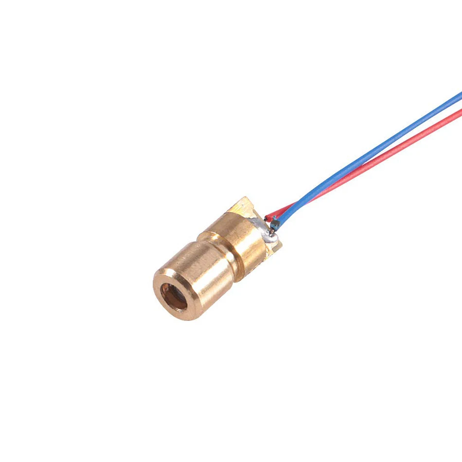 15pcs 5V 650NM 5Mw Red Dot Laser Head Diode Tube 6mm with Leads | Электронные компоненты и принадлежности