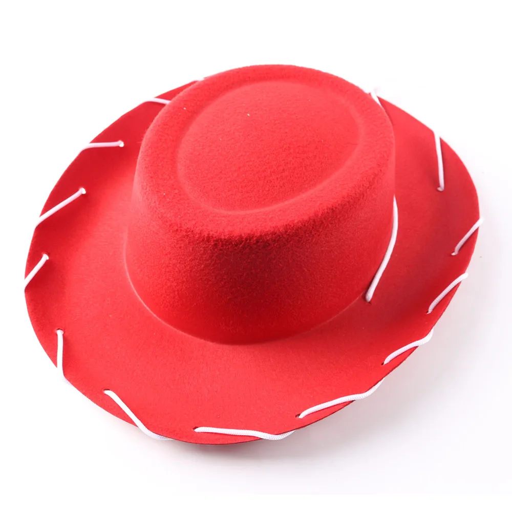 

Children's Red Felt Cowboy Hat Western Country Cowgirl Hat Prop Dress-up Sombrero Cap for Boys and Girls Sun Hat Holiday Costume