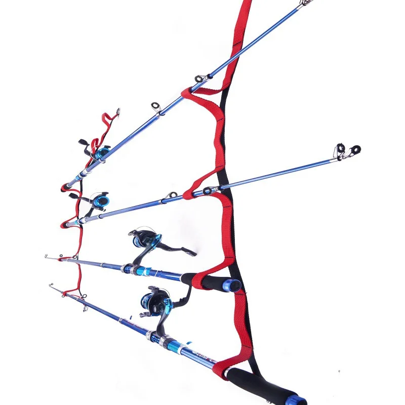 

2PCS Fishing Rod Storage Rack Holds Any Type Rod Wall Mount Holder Up To 6 Rod Garage Organizer