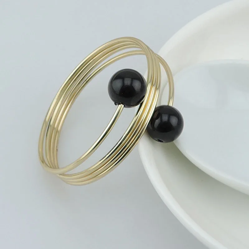 10 шт./лот кольцо для салфеток с кристаллами и жемчугом/держатель украшение