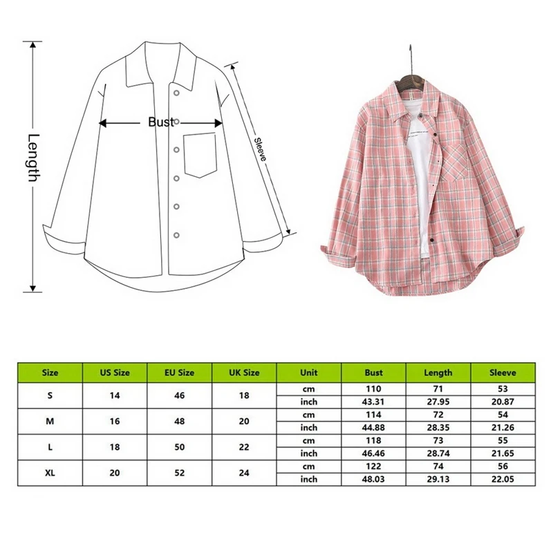 

Plaid Shirts Womens Blouses And Tops Long Sleeve Female Turn Down Collar Casual Print Shirts Loose Vintage Students Shirts Tops