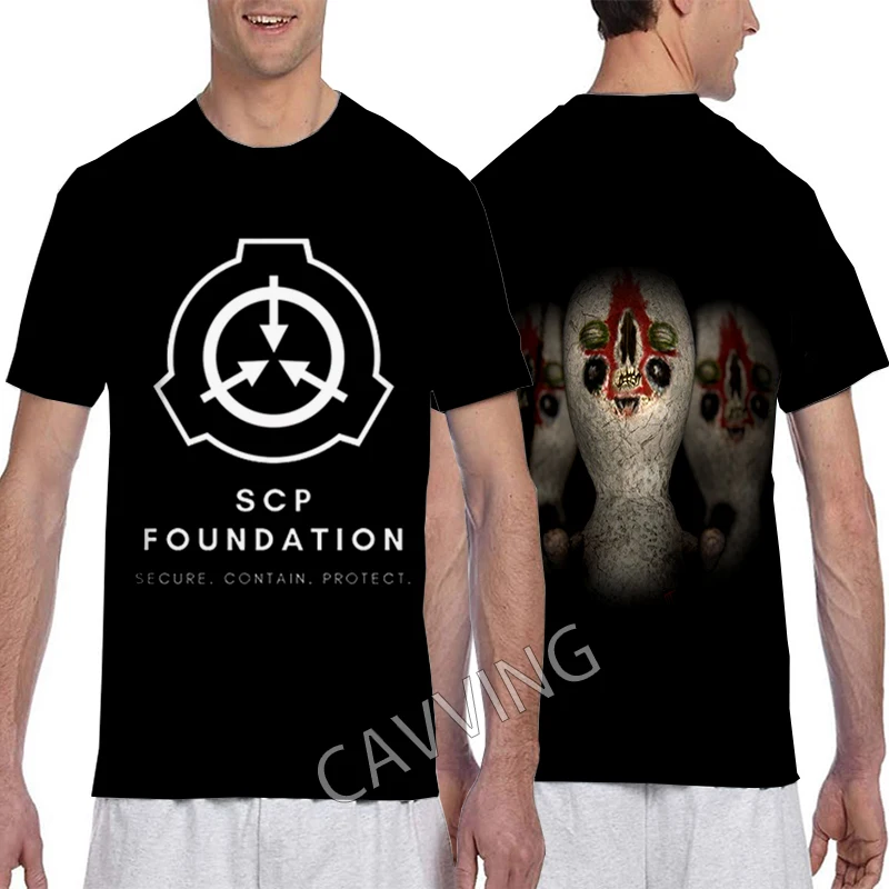 Повседневные футболки CAVVING с 3D печатью SCP Foundation в стиле хип-хоп Стильные топы