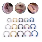 5 шт. 6810 мм 16 г круглые штанги, шарики, зернистость, лобы для сосков, перегородка для носа, зернистость для хряща, серьги пирсинг