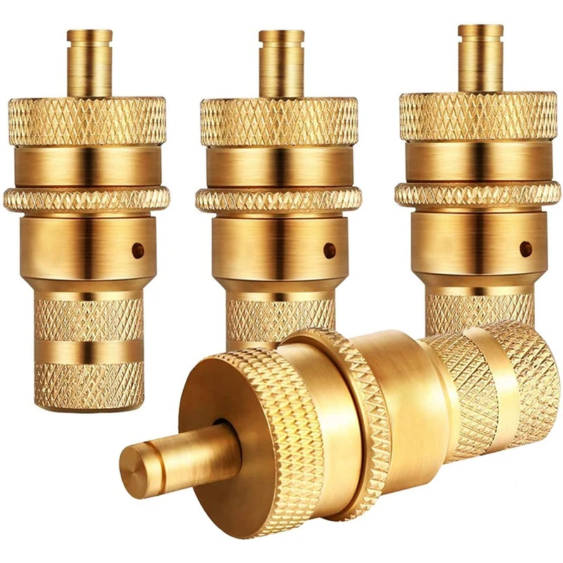 

4Pcs Offroad Brass Tire Venting Machine s Kit Automatic 6-30Psi Tyre Tire Pressure Relief Valve Deflators Bleeder Valve