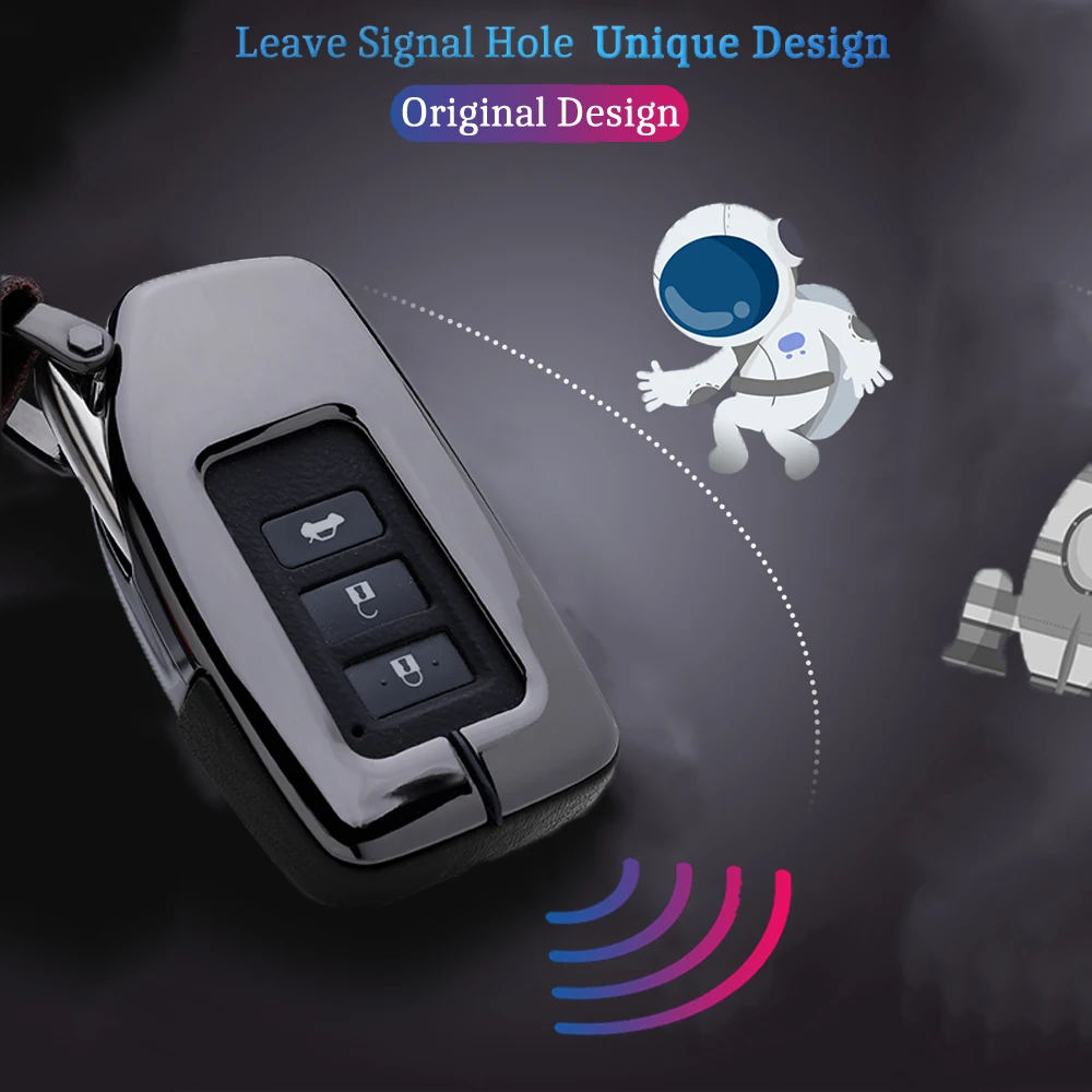 Дистанционный цинковый сплав + кожаный сплайсинговый Автомобильный ключ