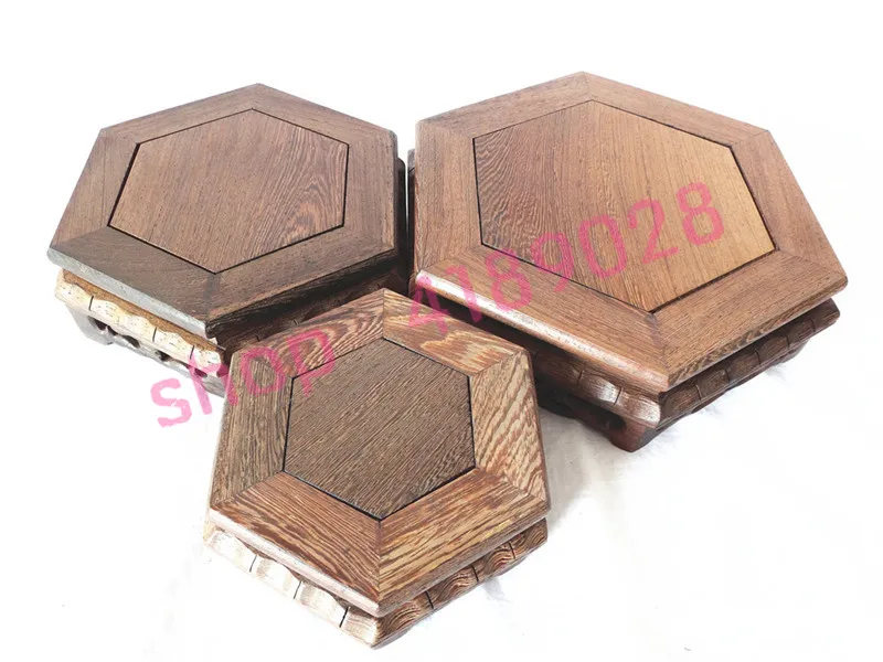 Натуральное дерево с крыльями курицы твердая древесина шестигранное основание