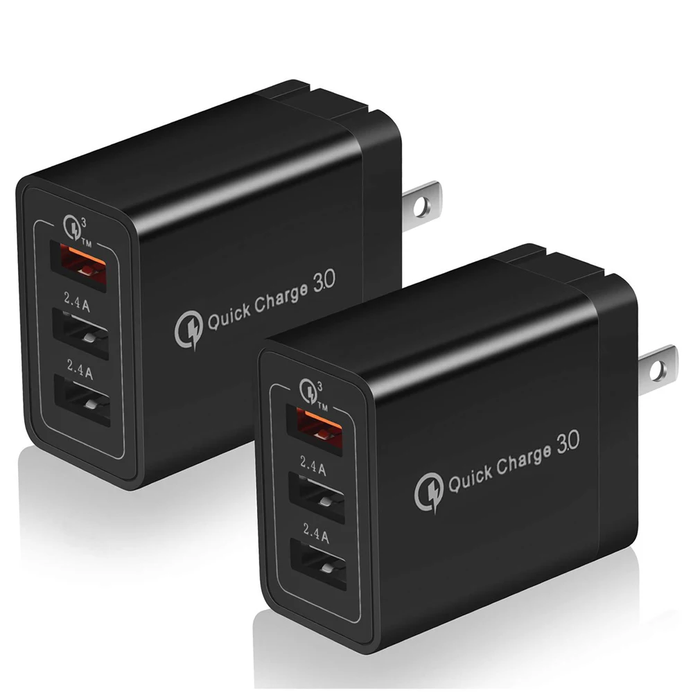 Быстрое настенное зарядное устройство QC 3 0 + 2 USB A с портами|Зарядные устройства