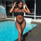 Женское платье в сетку, с высоким разрезом и бриллиантами, летнее, прозрачное, тонкое, длинное, для танцев, вечеринок